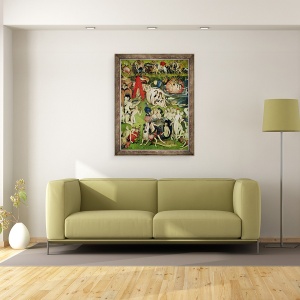 Tablou inramat - Hieronymus Bosch - Gradina deliciilor Pamantesti V, 60 x 80 cm - Img 2