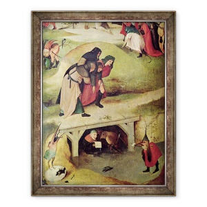 Tablou inramat - Hieronymus Bosch - Tentatia Sfantului Anton II, 60 x 80 cm