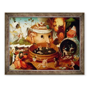 Tablou inramat - Hieronymus Bosch - Viziunea lui Tondal, 70 x 90 cm
