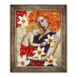 Tablou inramat - Hilary Dunne - Mama si Copil, 50 x 60 cm
