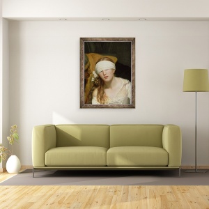 Tablou inramat - Hippolyte Delaroche - Executarea lui Lady Jane Grey II, 70 x 90 cm - Img 2