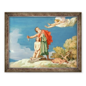 Tablou inramat - Hippolyte Flandrin - Sacrificiul lui Isaac, 70 x 90 cm
