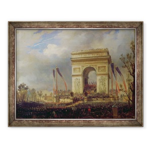 Tablou inramat - Hippolyte Victor Valentin Sebron - Fete de la Fraternite la Arcul de Triumf, Place de lEtoile, 70 x 90 cm