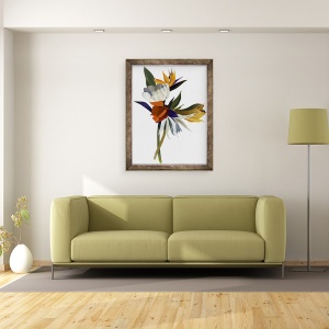 Tablou inramat - Hiroyuki Izutsu - Aranjate cu flori de petale albe ca referinta., 70 x 90 cm - Img 2