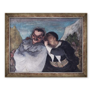 Tablou inramat - Honore Daumier - Crispin si Scapin, sau Scapin si Sylvester, 60 x 80 cm