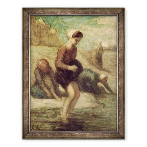 Tablou inramat - Honore Daumier - La marginea apei, 60 x 80 cm