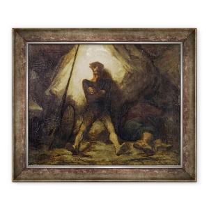 Tablou inramat - Honore Daumier - Privegherea lui Don Quijote, 70 x 85 cm