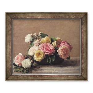 Tablou inramat - Ignace Henri Jean Fantin-Latour - Trandafiri intr-un vas, 50 x 60 cm