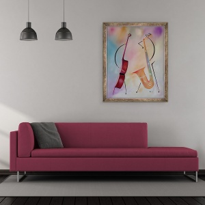 Tablou inramat - Ikahl Beckford - Bas si saxofon, 70 x 85 cm - Img 2