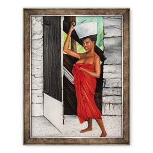 Tablou inramat - Ikahl Beckford - Drapat in rosu, 70 x 90 cm