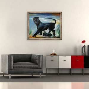 Tablou inramat - Ikahl Beckford - Pantera Neagra, 50 x 60 cm - Img 2
