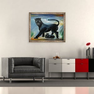 Tablou inramat - Ikahl Beckford - Pantera Neagra, 70 x 85 cm - Img 2