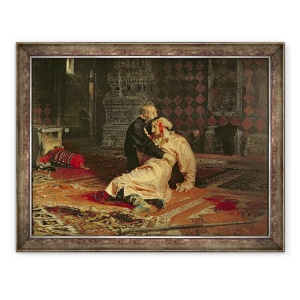 Tablou inramat - Ilya Efimovich Repin - Ivan cel Groaznic si Fiul sau pe 16 noiembrie 1581, 70 x 90 cm