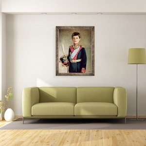 Tablou inramat - Israel Abramovich Pass - Portretul lui Tsarevitch Alexei Nikolaevici,, 60 x 80 cm - Img 2