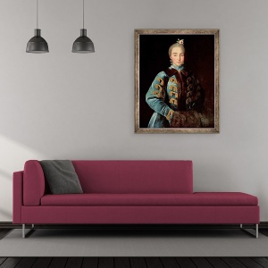 Tablou inramat - Ivan Petrovich Argunov - Portretul Contesei Anna Sheremetyeva, 70 x 85 cm - Img 2