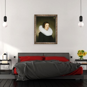 Tablou inramat - Jacob Gerritsz Cuyp - Portretul lui Johanna van Diemen, in varsta de 61 de ani, 70 x 90 cm - Img 3