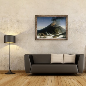 Tablou inramat - Jacob-Philippe Hackert - Eruptia Etnei, 60 x 80 cm - Img 2