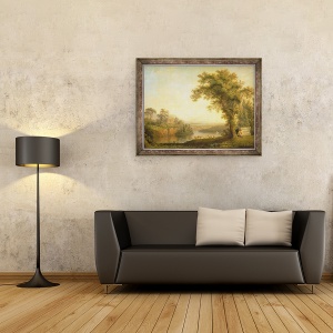 Tablou inramat - Jacob-Philippe Hackert - Peisaj antic cu mormantul lui Phaeton, 60 x 80 cm - Img 2