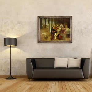 Tablou inramat - Jacopo Robusti Tintoretto - Conversia Mariei Magdalena, 60 x 80 cm - Img 2