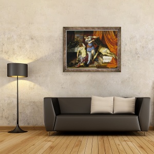 Tablou inramat - Jacopo Robusti Tintoretto - Judith si Holofernes, 60 x 80 cm - Img 2