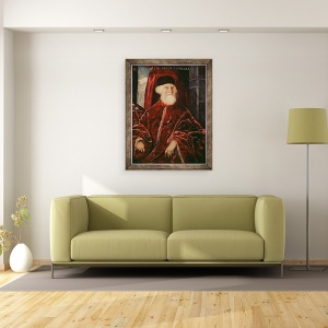 Tablou inramat - Jacopo Robusti Tintoretto - Portretul procuratorului Jacopo Soranzo 1466-1551 1550, 60 x 80 cm - Img 2