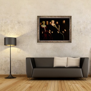 Tablou inramat - Jacopo Robusti Tintoretto - sapte membri ai familiei Soranzo, 60 x 80 cm - Img 2