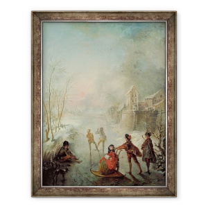 Tablou inramat - Jacques de Lajoue - Iarna, 60 x 80 cm