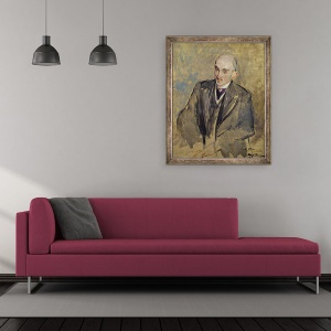 Tablou inramat - Jacques-Emile Blanche - Studiu pentru portretul lui Henri Bergson 1859-1941 1911, 50 x 60 cm - Img 2