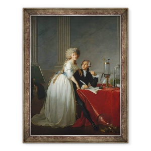Tablou inramat - Jacques Louis David - Portret De Chimist francez Antoine Laurent Lavoisier cu sotia, 60 x 80 cm