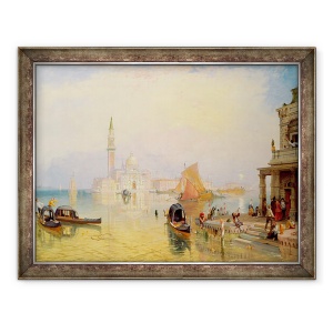 Tablou inramat - James Baker Pyne - Venetian Scena, 70 x 90 cm
