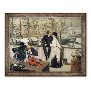 Tablou inramat - James Jacques Joseph Tissot - Capitanul si Mate, 70 x 90 cm