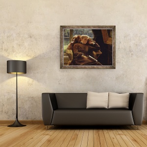 Tablou inramat - James Jacques Joseph Tissot - Reverie, Dna Newton se aseaza intr-un scaun, 60 x 80 cm - Img 2