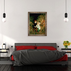 Tablou inramat - James Sant - Copiii din Lemn, 70 x 90 cm - Img 3