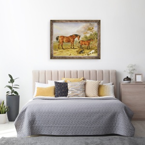 Tablou inramat - James Ward - Portretul lui Reformer, Blucher, Tory si Crib, proprietatea lui Rowland Alston, Esq., 70 x 90 cm - Img 3