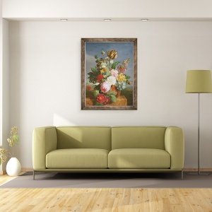 Tablou inramat - Jan Frans van Dael - Buchet de flori in vaza, 70 x 90 cm - Img 2