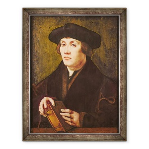Tablou inramat - Jan Gossaert - Portretul unui carturar, 60 x 80 cm