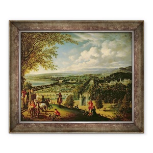Tablou inramat - Jan Griffier - Plecand la vanatoare la periferia Londrei, 50 x 60 cm