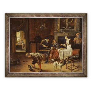 Tablou inramat - Jan Havicksz Steen - Usurel Vino, usor du-te, 70 x 90 cm