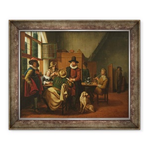 Tablou inramat - Jan Josef Horemans the Elder - Interiorul unei taverne, 50 x 60 cm