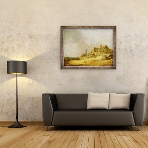 Tablou inramat - Jan Josephsz van Goyen - Farmstead, 60 x 80 cm - Img 2