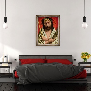 Tablou inramat - Jan Mostaert - Hristos incoronat cu spini, 70 x 90 cm - Img 3