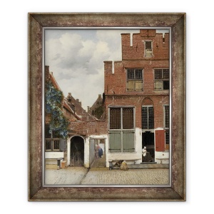 Tablou inramat - Jan Vermeer - Vedere de case din Delft, cunoscut sub numele de Little Street, 50 x 60 cm