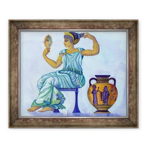 Tablou inramat - Jane Tattersfield - Femeie greaca veche, 70 x 85 cm