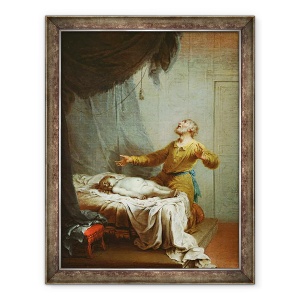 Tablou inramat - Januarius Zick - Ilie, in genunchi, 70 x 90 cm