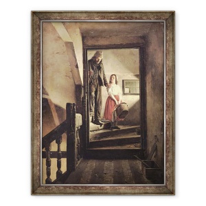 Tablou inramat - Jean Alphonse Roehn - Personalul de batranete, 70 x 90 cm