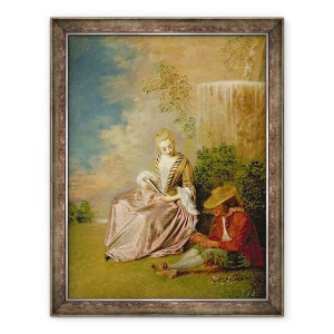 Tablou inramat - Jean Antoine Watteau - Iubitul timid, 60 x 80 cm