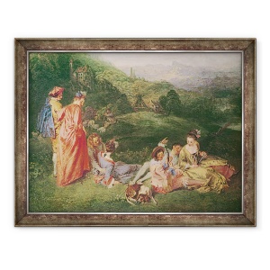 Tablou inramat - Jean Antoine Watteau - Peaceful Love, 70 x 90 cm