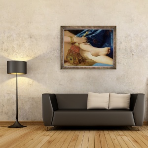 Tablou inramat - Jean Auguste Dominique Ingres - Detaliu al Marii Odalisci, 70 x 90 cm - Img 2