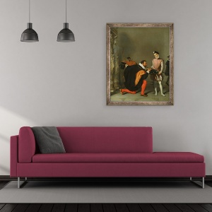 Tablou inramat - Jean Auguste Dominique Ingres - Don Pedro de Toledo 1484-1553 Sarutand Sabia lui Henric al IV-lea 1553-1610 1819, 50 x 60 cm - Img 2