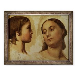 Tablou inramat - Jean Auguste Dominique Ingres - Madame Lauréal si Fiul ei, 70 x 90 cm